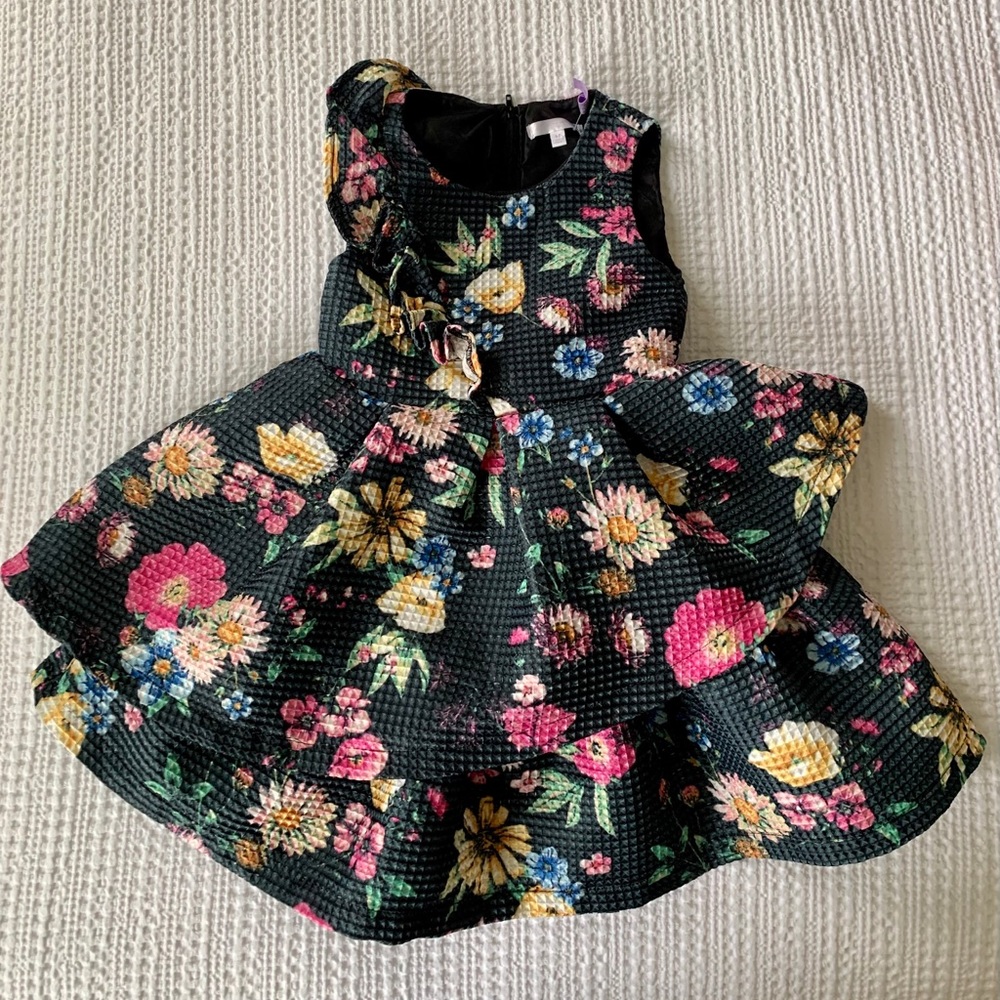 Girls spring dress with flowers